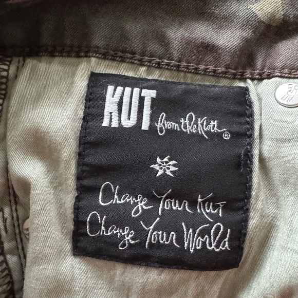 Kut from the Kloth camouflage army pattern pants ankle skinny Sz small - Picture 10 of 10